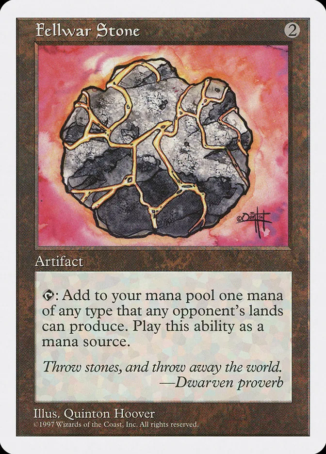 1997 Fifth Edition Fellwar Stone uncommon #369 uncommon card image