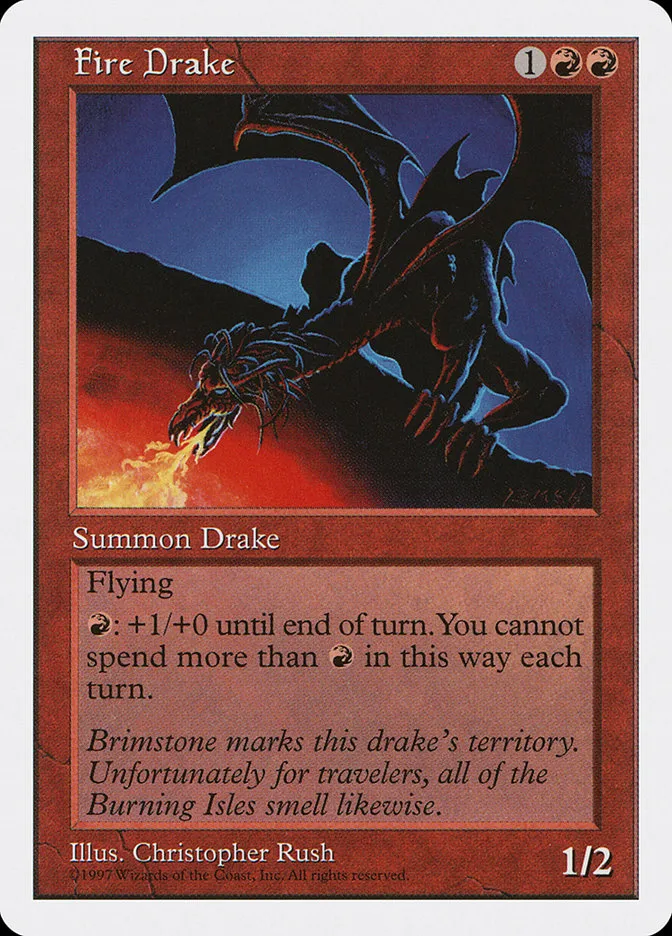 1997 Fifth Edition Fire Drake uncommon #226 uncommon card image