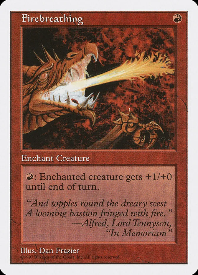 1997 Fifth Edition Firebreathing common #228 common card image