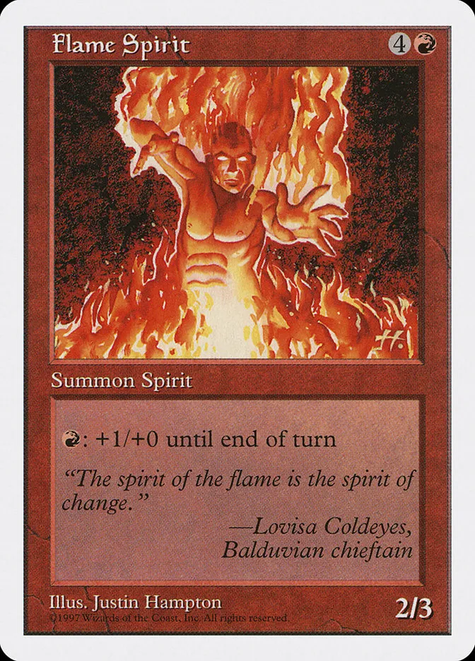 1997 Fifth Edition Flame Spirit uncommon #229 uncommon card image