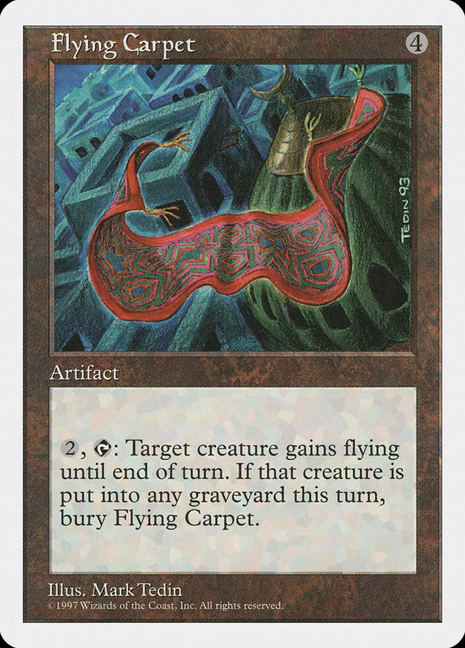 1997 Fifth Edition Flying Carpet rare #371 rare card image