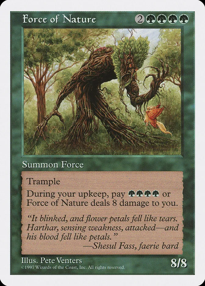 1997 Fifth Edition Force of Nature rare #294 rare card image
