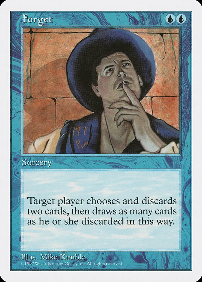 1997 Fifth Edition Forget #89 rare card image