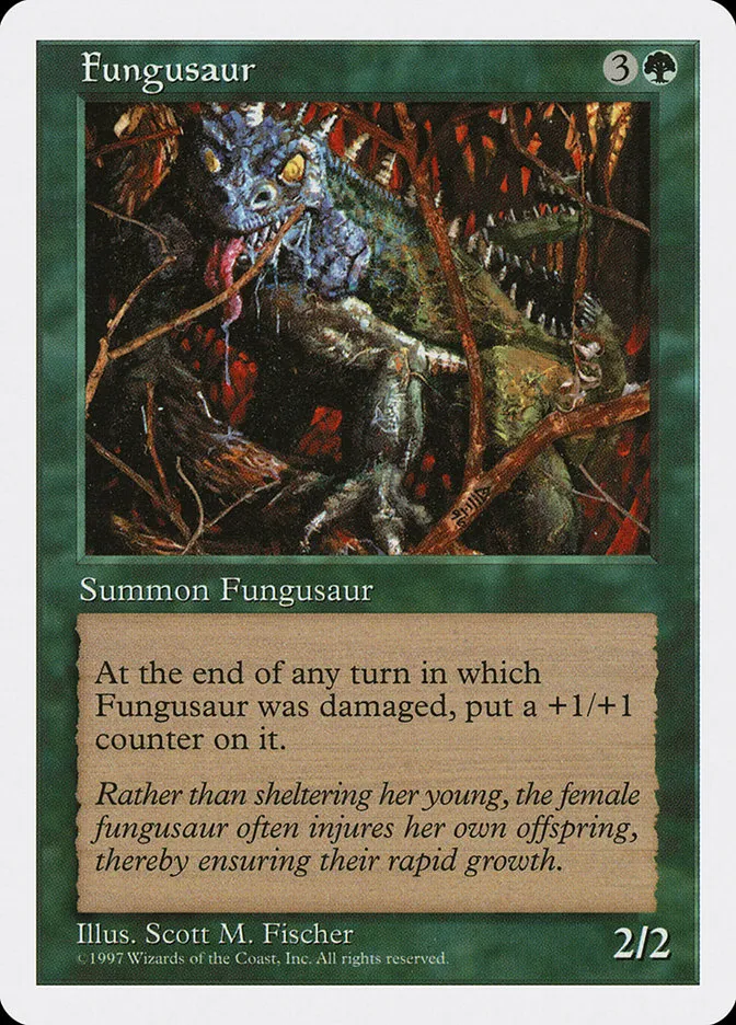 1997 Fifth Edition Fungusaur rare #296 rare card image