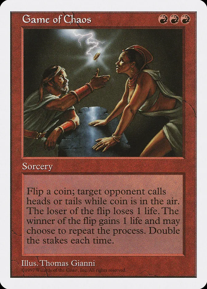 1997 Fifth Edition Game of Chaos rare #232 rare card image