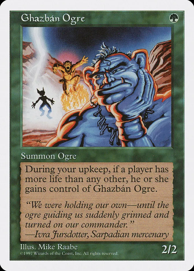 1997 Fifth Edition Ghazbán Ogre common #298 common card image
