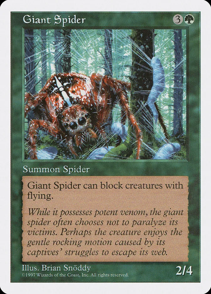 1997 Fifth Edition Giant Spider common #300 common card image