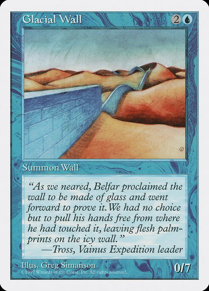 1997 Fifth Edition Glacial Wall uncommon #91 uncommon card image