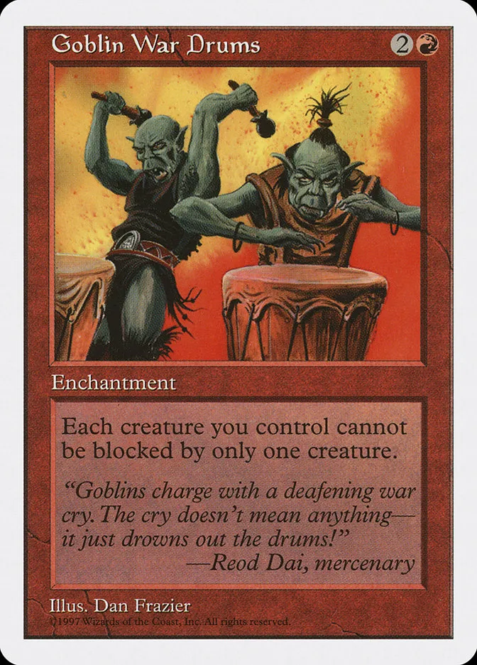 1997 Fifth Edition Goblin War Drums common #237 common card image