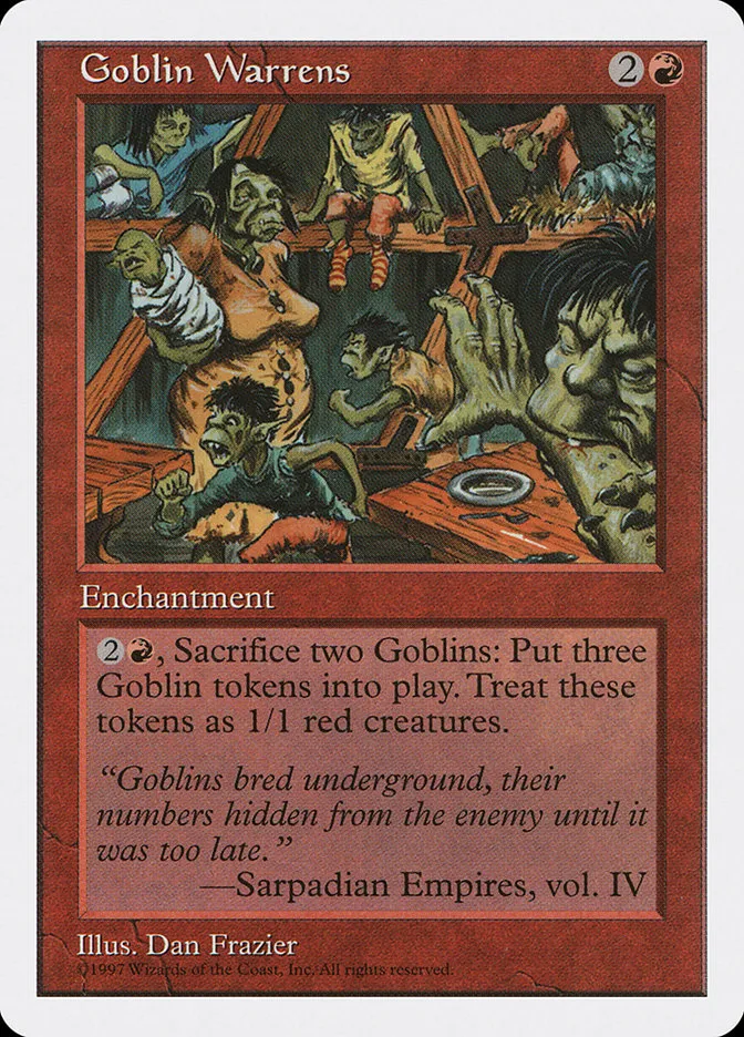 1997 Fifth Edition Goblin Warrens #238 rare card image