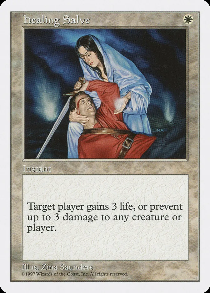 1997 Fifth Edition Healing Salve common #33 common card image