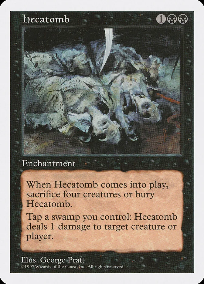 1997 Fifth Edition Hecatomb rare #167 rare card image