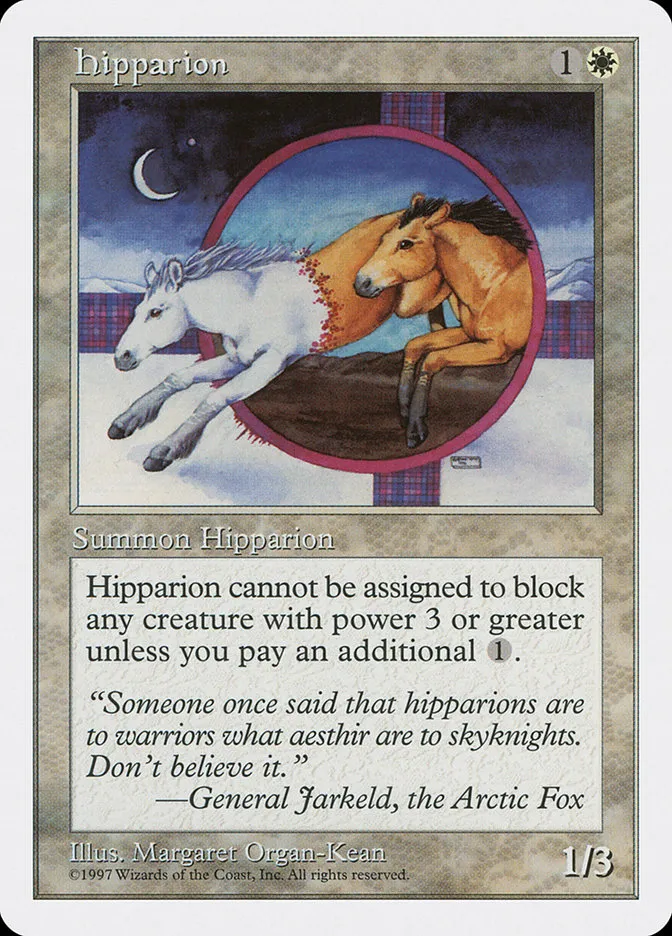 1997 Fifth Edition Hipparion common #34 common card image