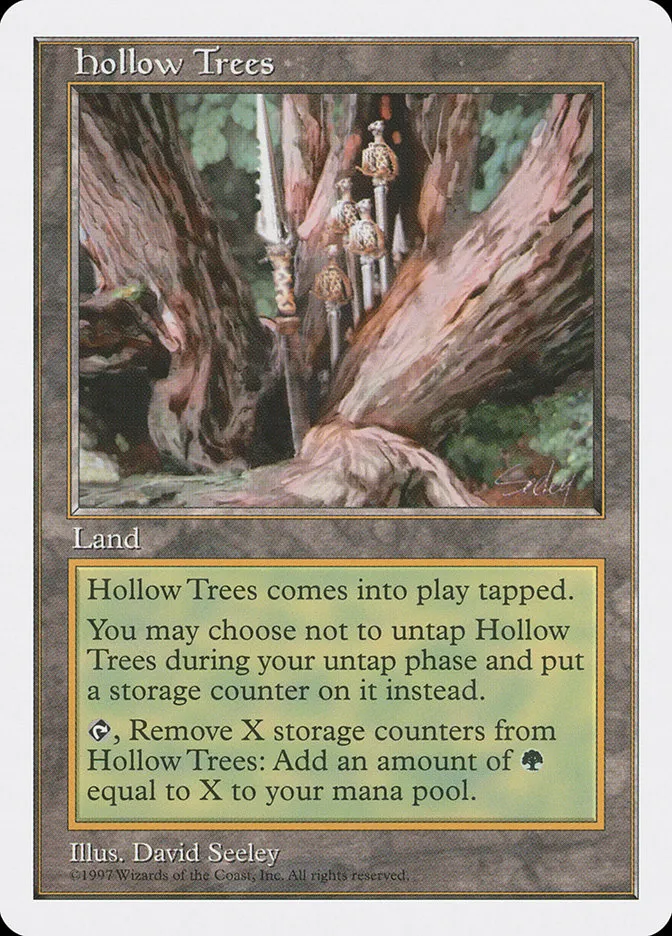 1997 Fifth Edition Hollow Trees rare #418 rare card image