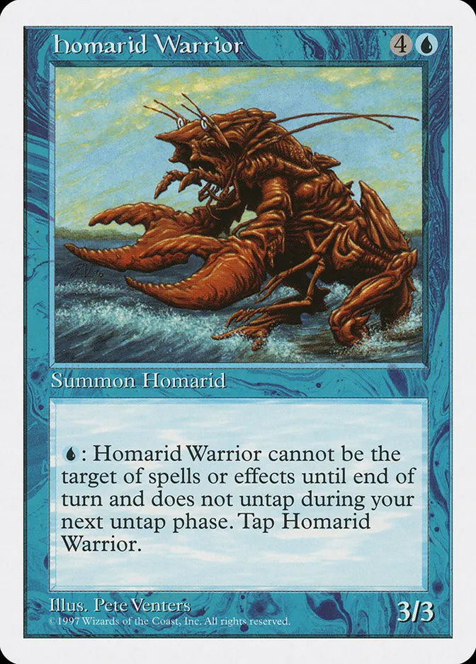 1997 Fifth Edition Homarid Warrior common #92 common card image