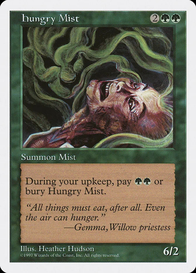 1997 Fifth Edition Hungry Mist #302 common card image