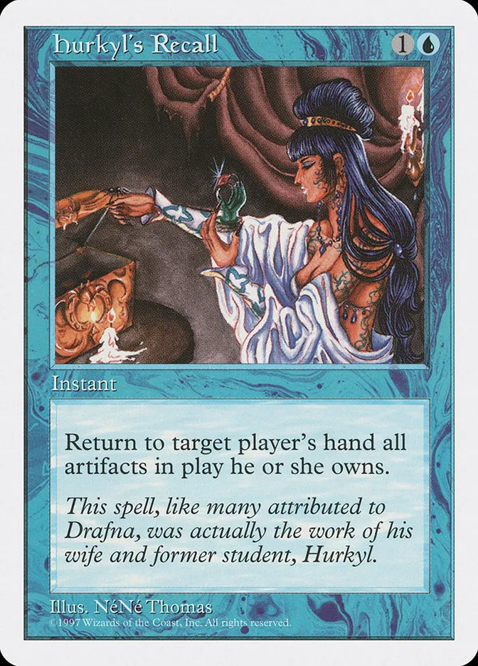 1997 Fifth Edition Hurkyl's Recall rare #93 rare card image