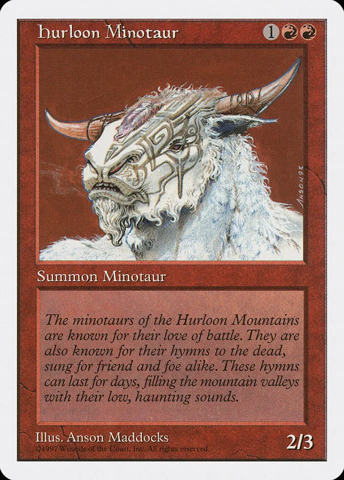 1997 Fifth Edition Hurloon Minotaur common #240 common card image