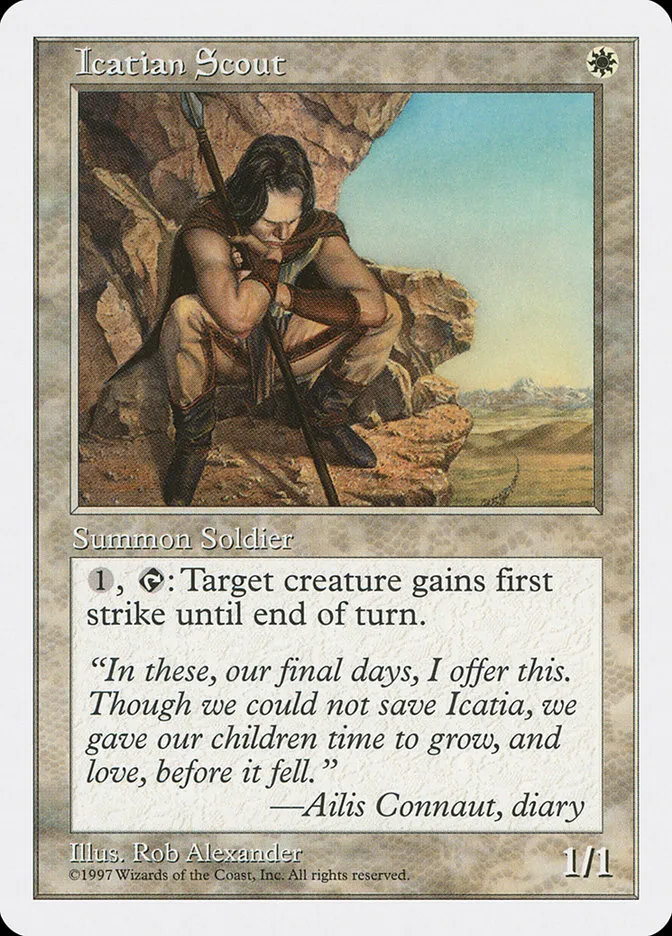 1997 Fifth Edition Icatian Scout common #37 common card image