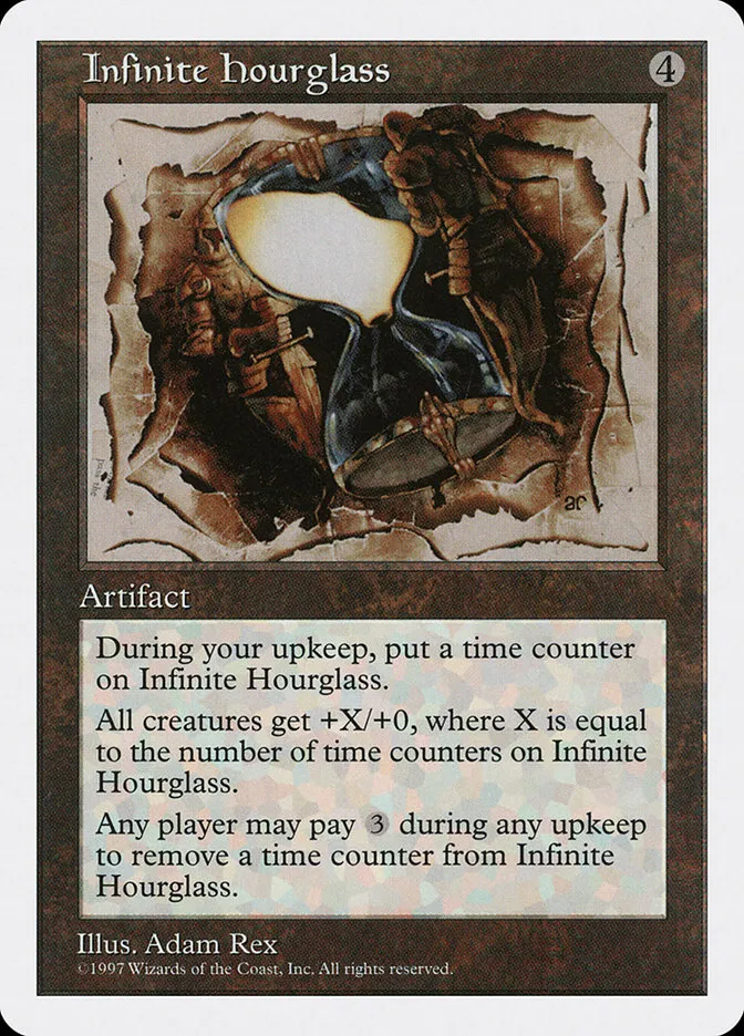 1997 Fifth Edition Infinite Hourglass #378 rare card image