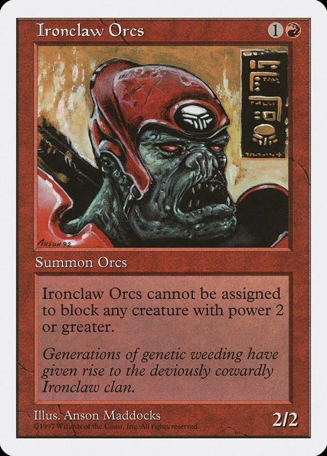 1997 Fifth Edition Ironclaw Orcs #245 common card image
