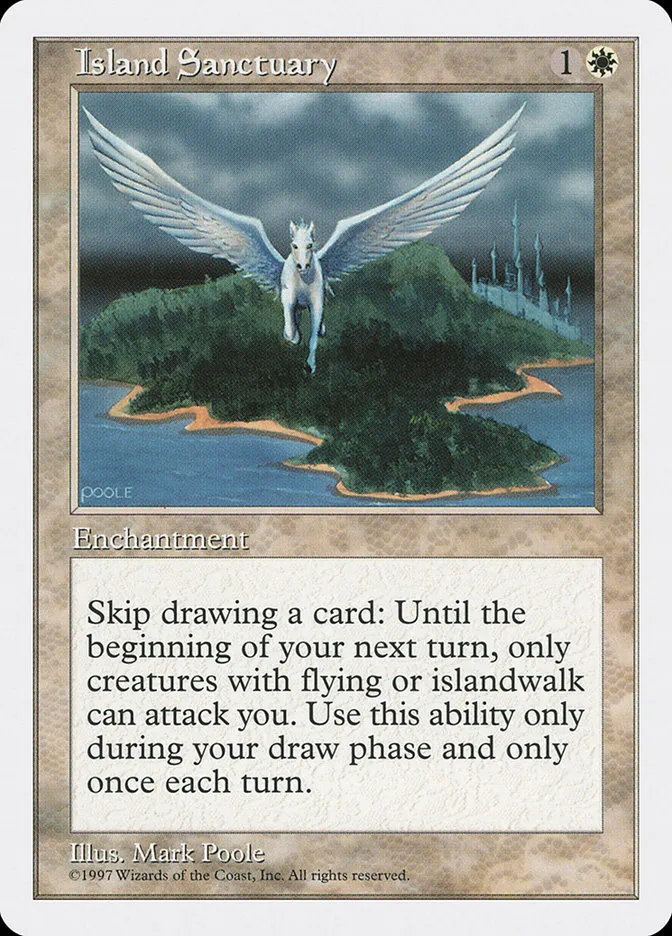1997 Fifth Edition Island Sanctuary #39 rare card image