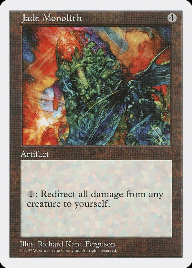 1997 Fifth Edition Jade Monolith rare #381 rare card image