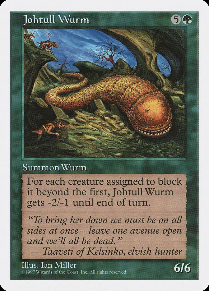 1997 Fifth Edition Johtull Wurm #306 uncommon card image