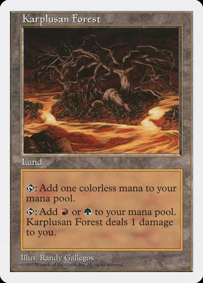 1997 Fifth Edition Karplusan Forest rare #421 rare card image