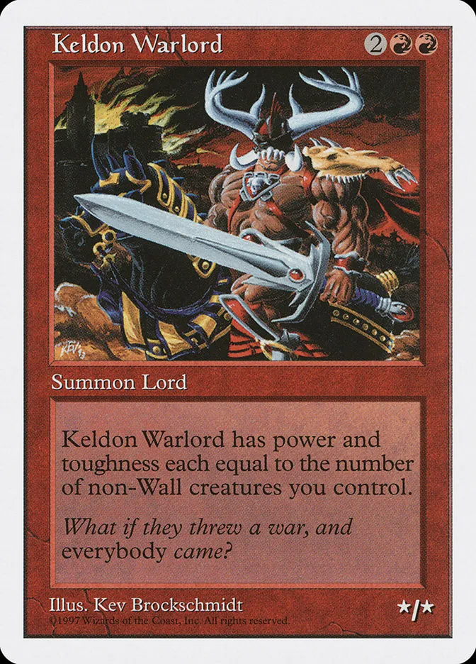 1997 Fifth Edition Keldon Warlord uncommon #247 uncommon card image
