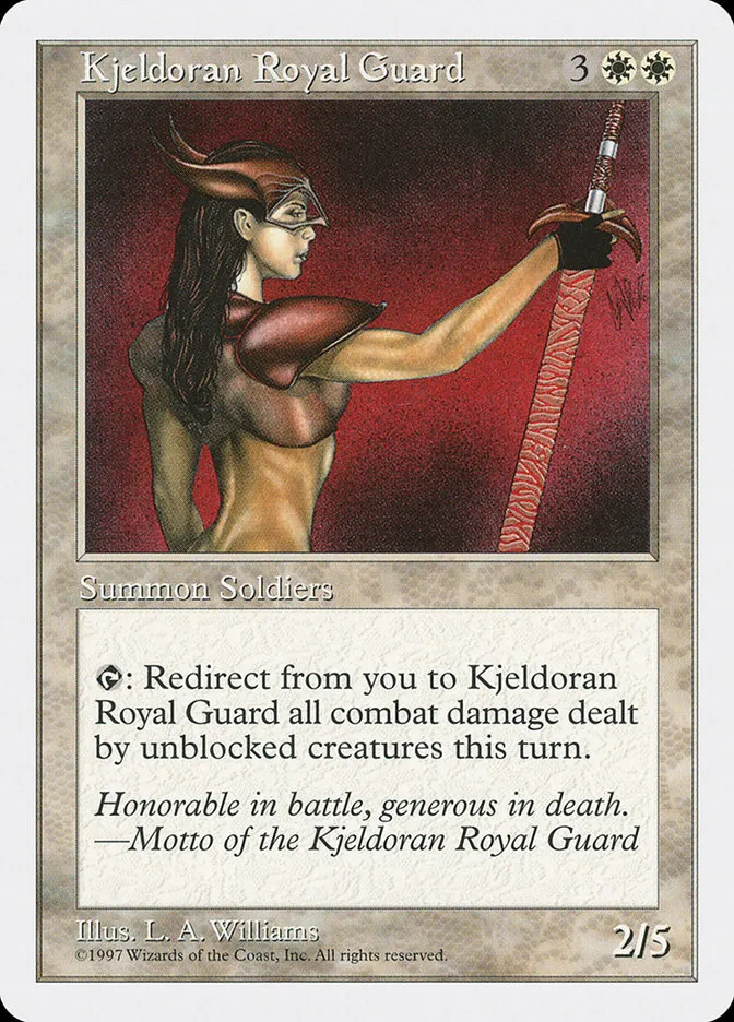 1997 Fifth Edition Kjeldoran Royal Guard rare #44 rare card image