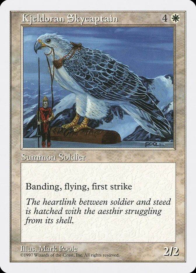 1997 Fifth Edition Kjeldoran Skycaptain uncommon #45 uncommon card image