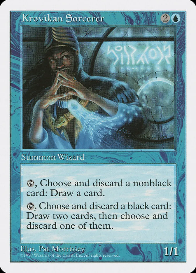 1997 Fifth Edition Krovikan Sorcerer #96 common card image