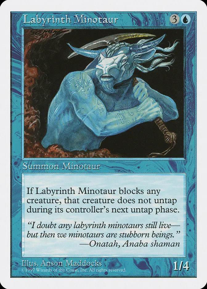 1997 Fifth Edition Labyrinth Minotaur common #97 common card image