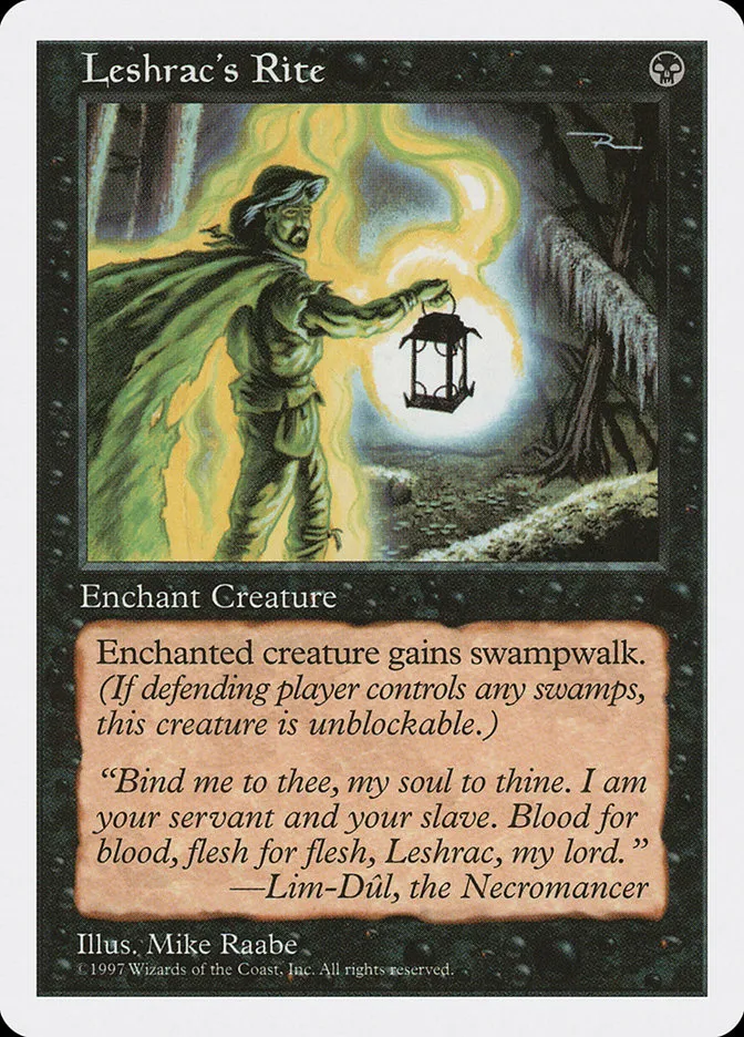 1997 Fifth Edition Leshrac's Rite uncommon #173 uncommon card image