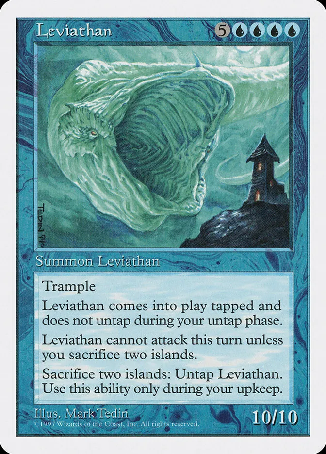 1997 Fifth Edition Leviathan #98 rare card image