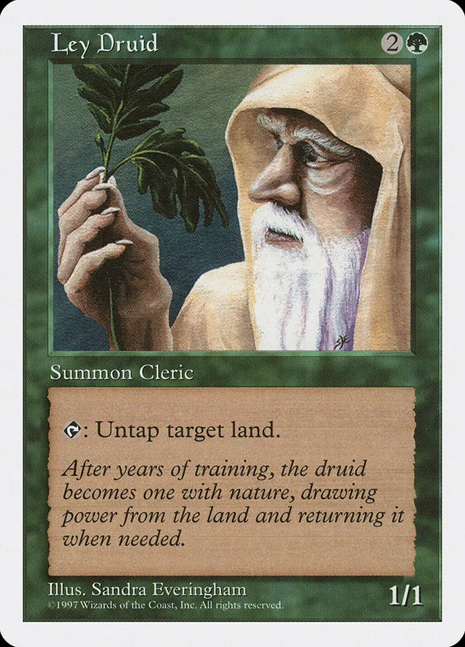 1997 Fifth Edition Ley Druid common #308 common card image
