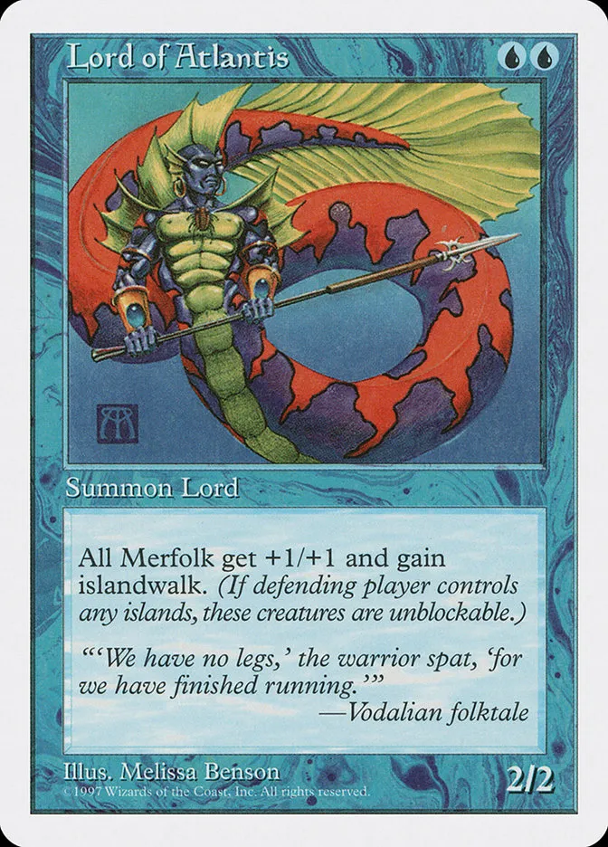 1997 Fifth Edition Lord of Atlantis rare #100 rare card image