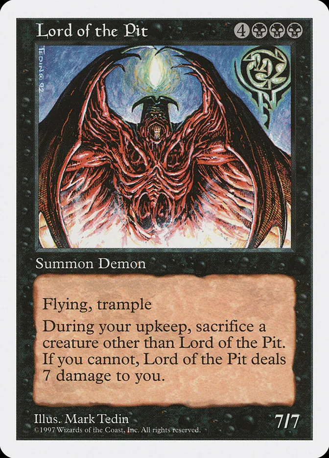 1997 Fifth Edition Lord of the Pit #174 rare card image