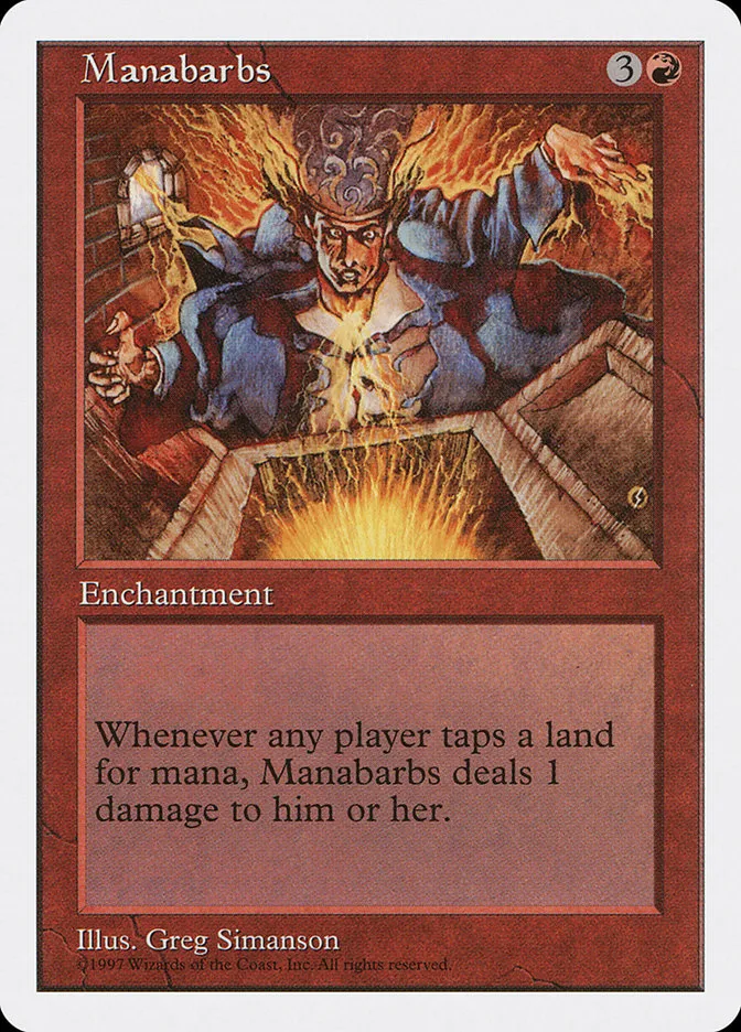 1997 Fifth Edition Manabarbs rare #250 rare card image