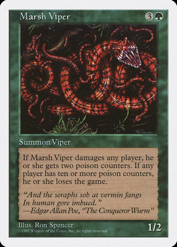 1997 Fifth Edition Marsh Viper common #315 common card image