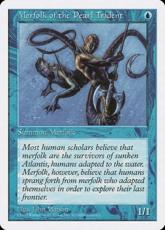 1997 Fifth Edition Merfolk of the Pearl Trident common #104 common card image