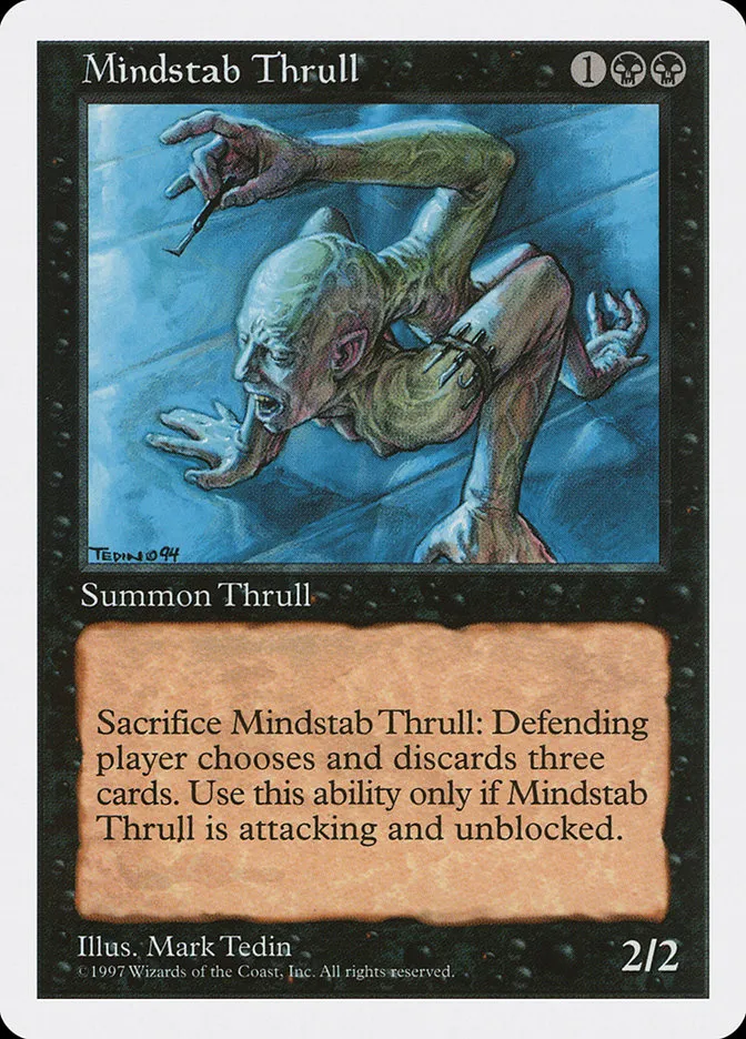 1997 Fifth Edition Mindstab Thrull common #178 common card image