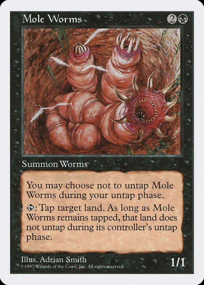 1997 Fifth Edition Mole Worms #179 uncommon card image