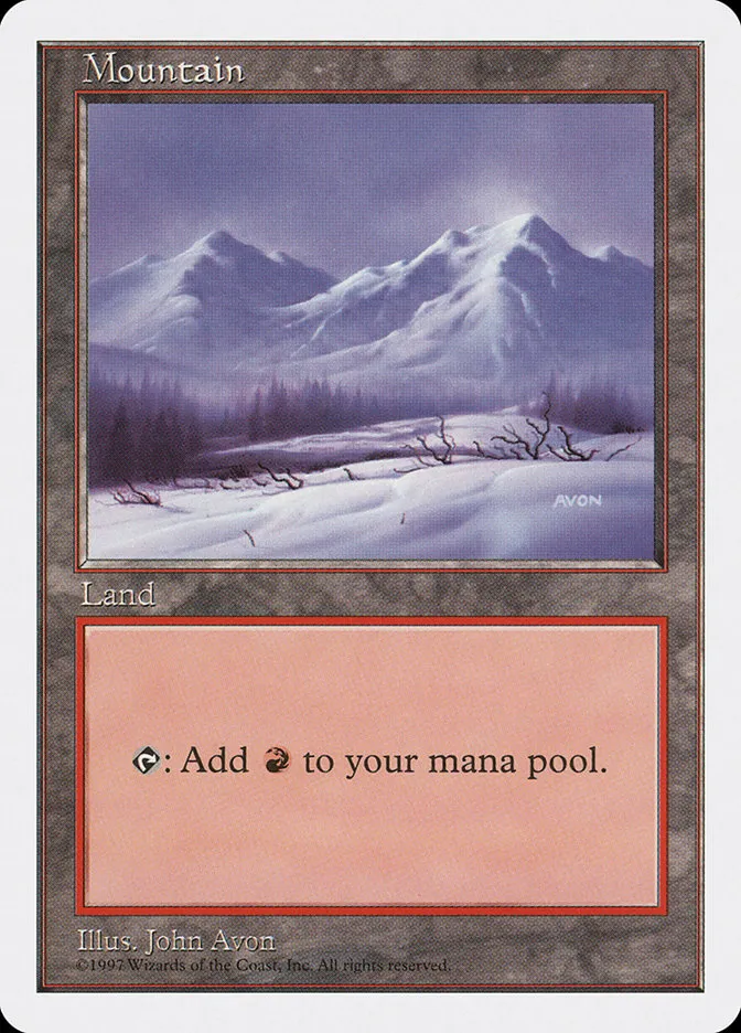 1997 Fifth Edition Mountain common #442 common card image