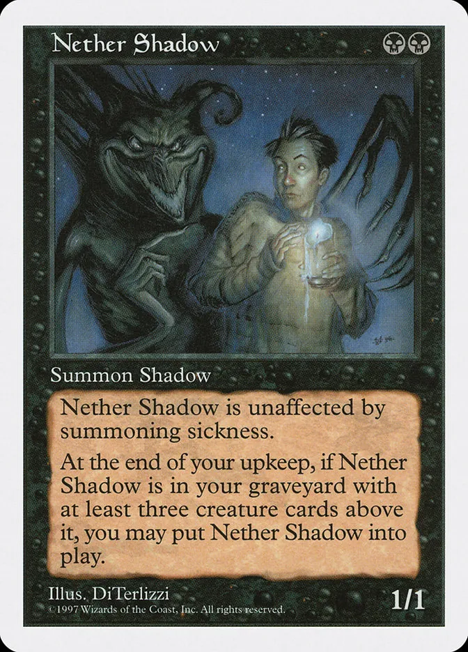 1997 Fifth Edition Nether Shadow #183 rare card image