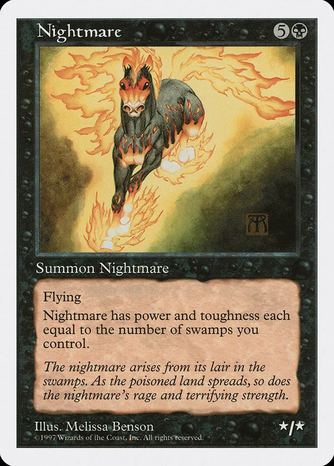 1997 Fifth Edition Nightmare rare #184 rare card image