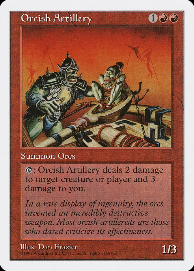 1997 Fifth Edition Orcish Artillery uncommon #253 uncommon card image