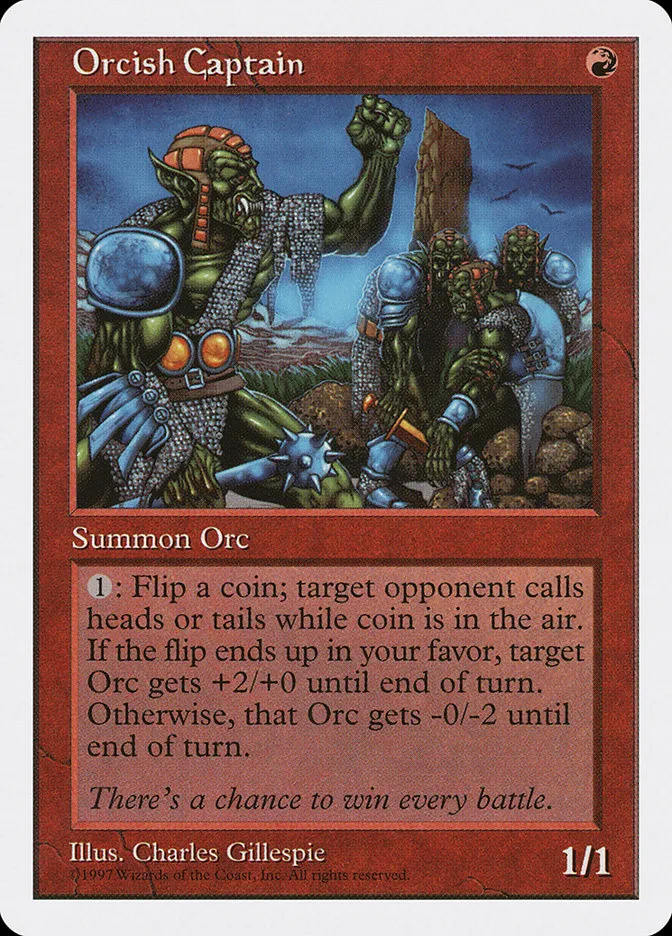 1997 Fifth Edition Orcish Captain uncommon #254 uncommon card image