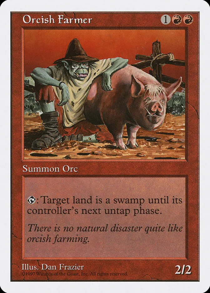 1997 Fifth Edition Orcish Farmer #256 common card image
